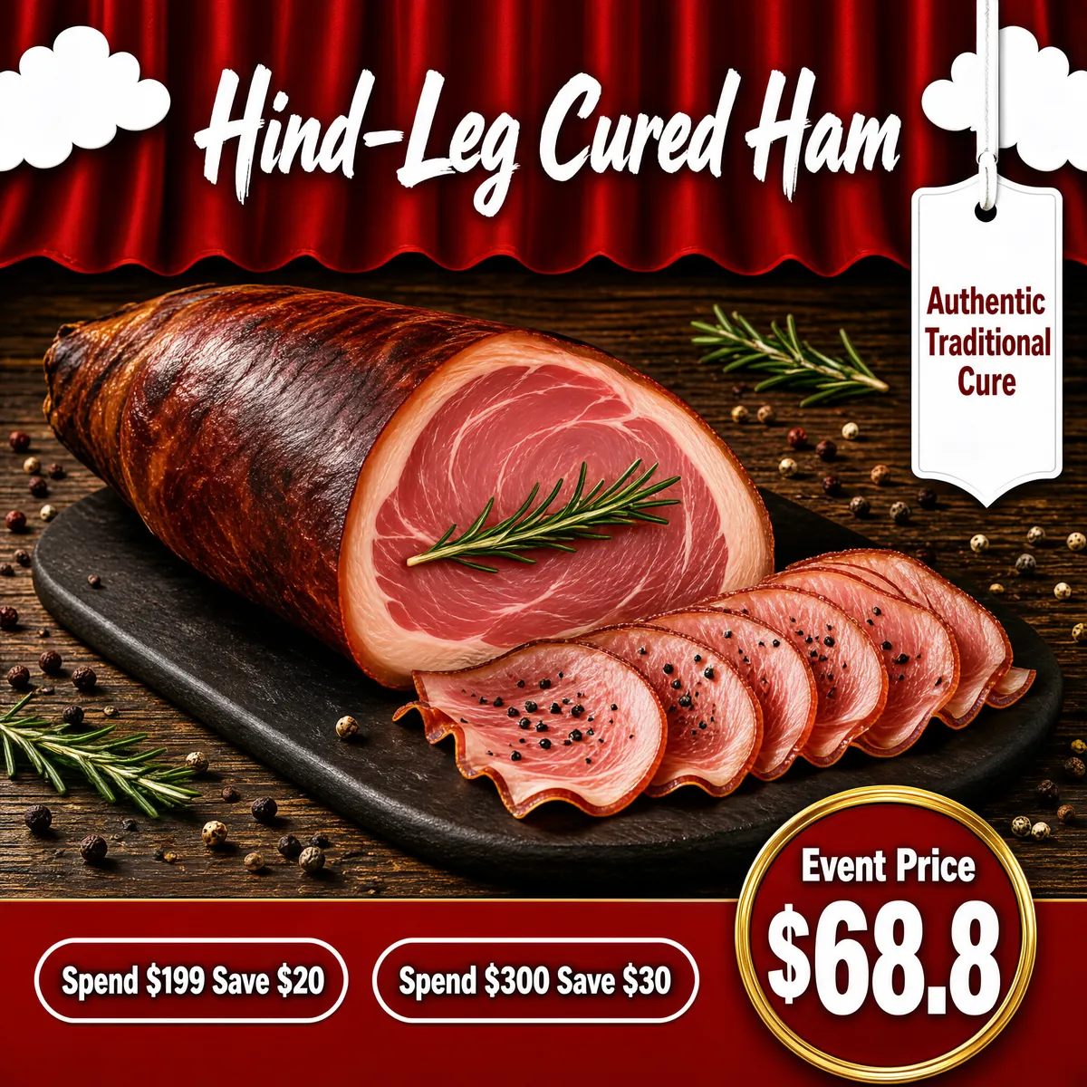 Artisan Cured Ham Festival Sale Banner
