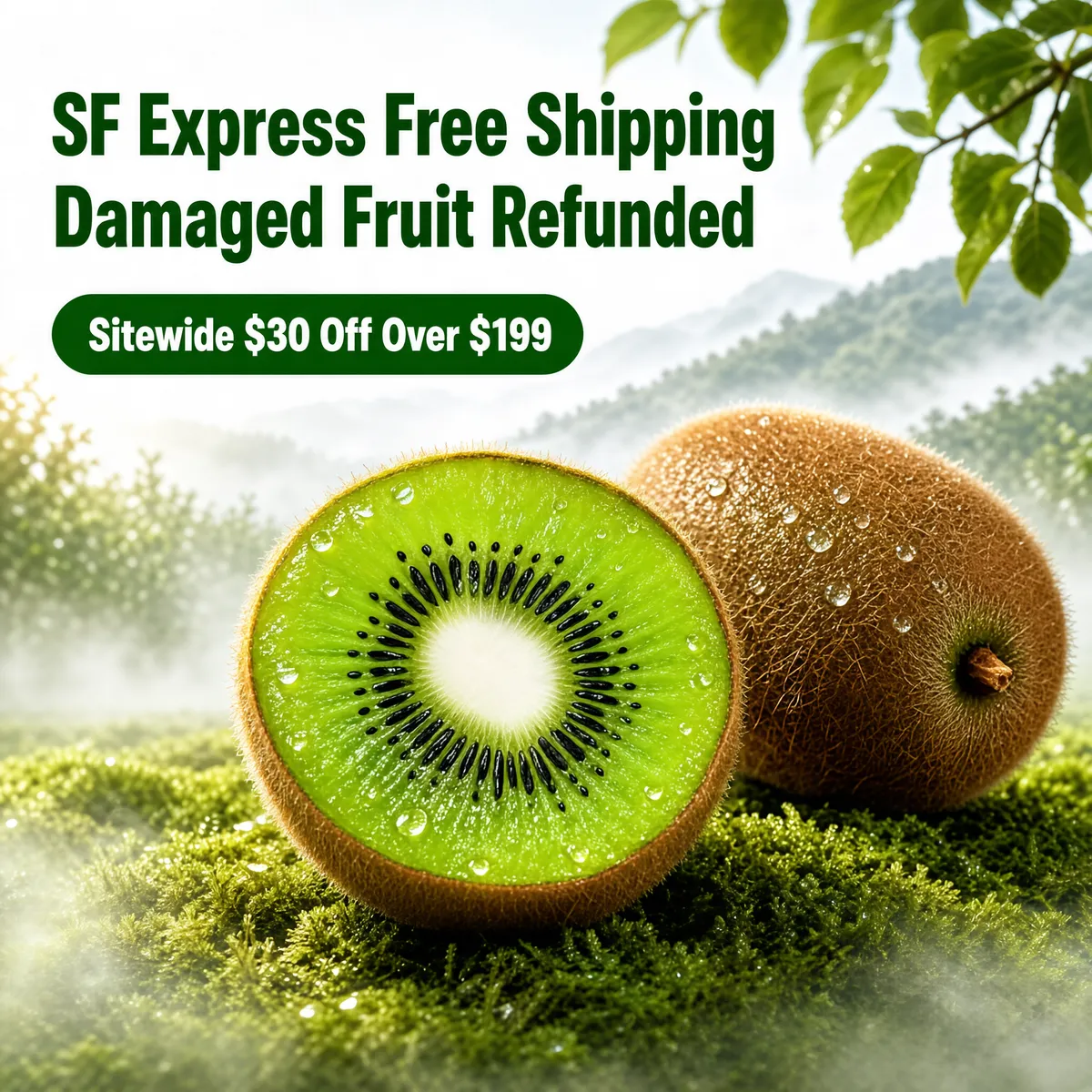 Fresh Kiwifruit Promo with Free Shipping