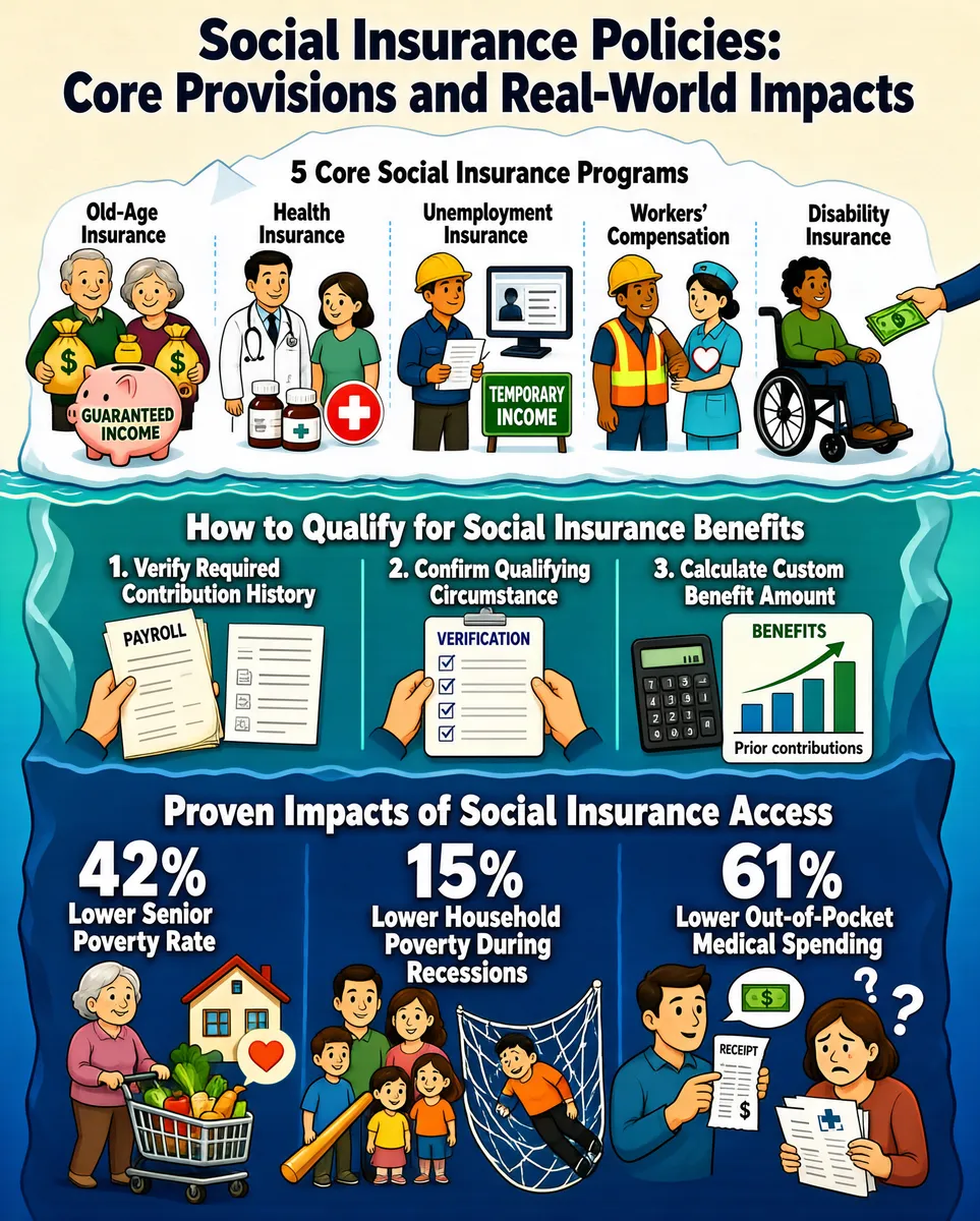 Social Insurance Infographic Iceberg Design