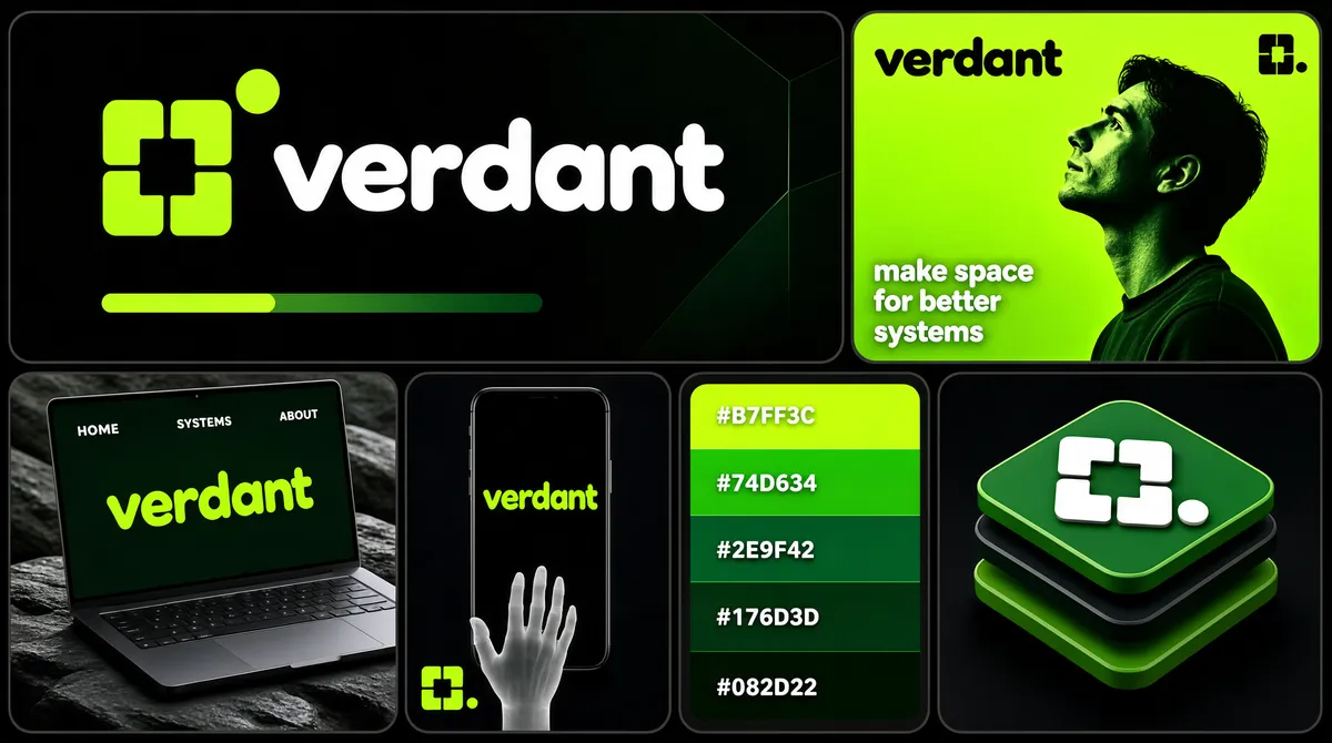 Emerald Green Brand Identity Board