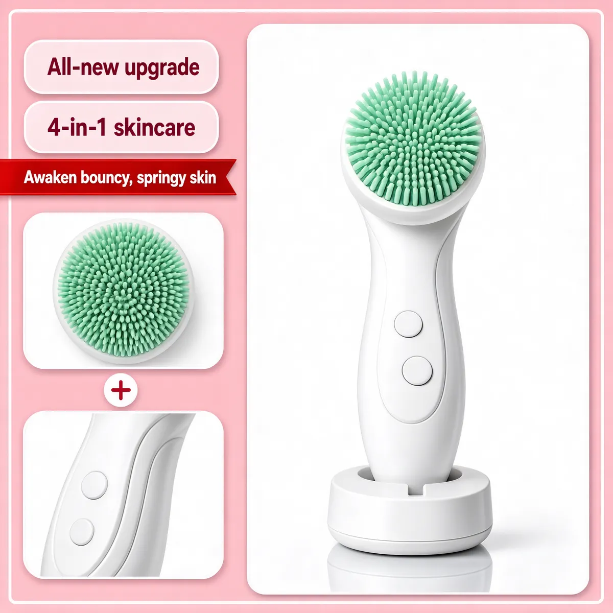 Ergonomic Sonic Facial Cleansing Brush