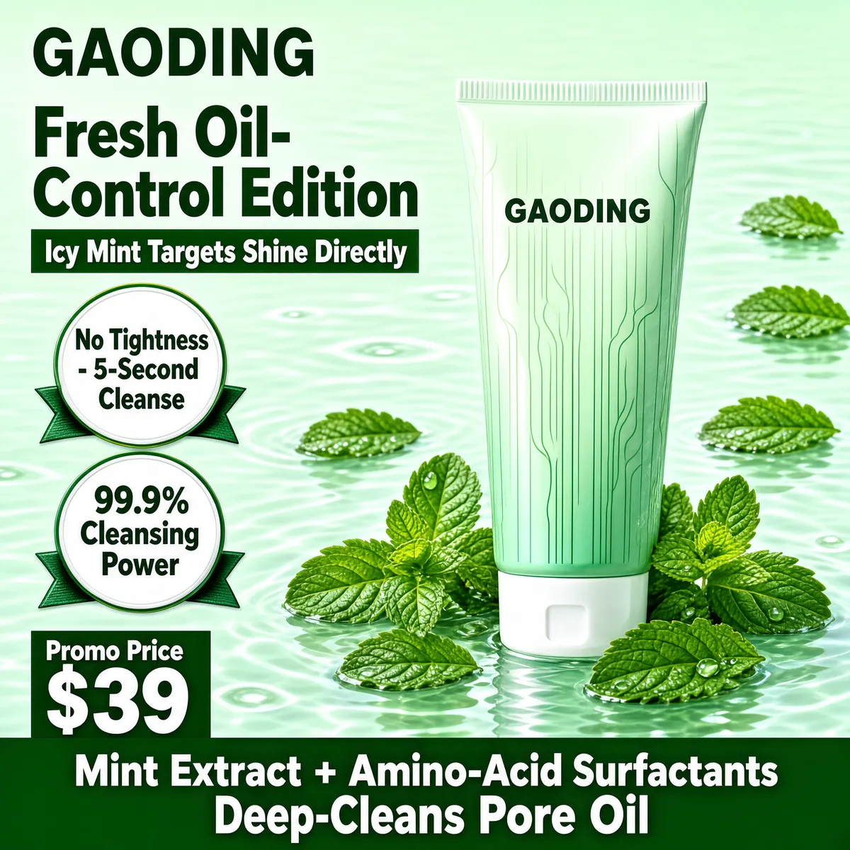 Fresh Mint Oil-Control Skincare Promo