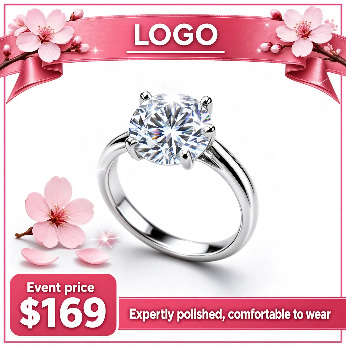 Diamond Solitaire Ring Product Image