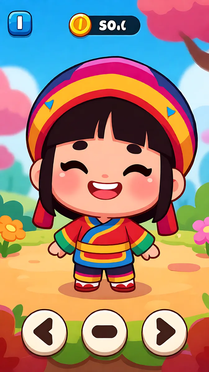 Cheerful Mobile Game Scene