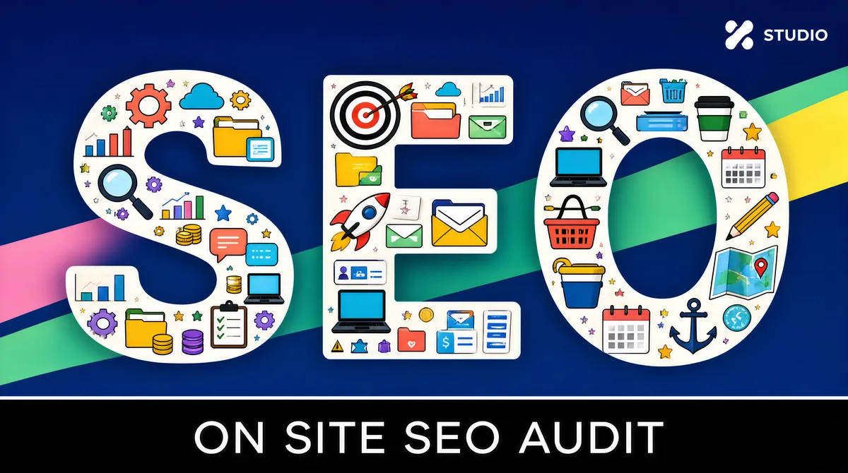 Bold Flat Vector SEO Audit Gig Cover