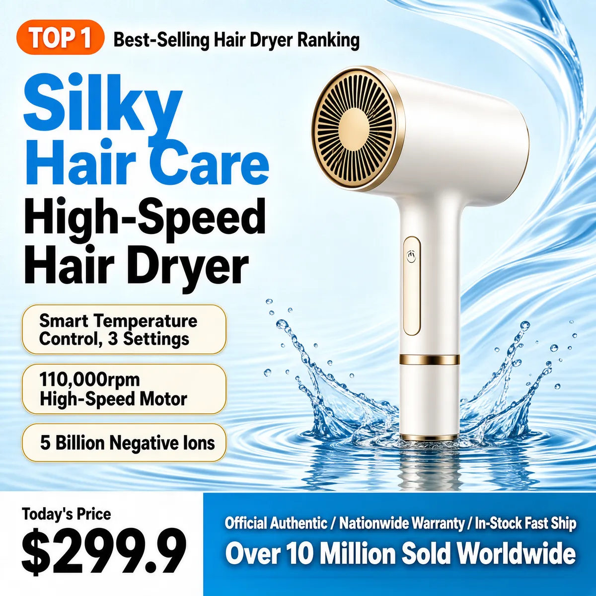 High-Speed Hair Dryer Product Ad