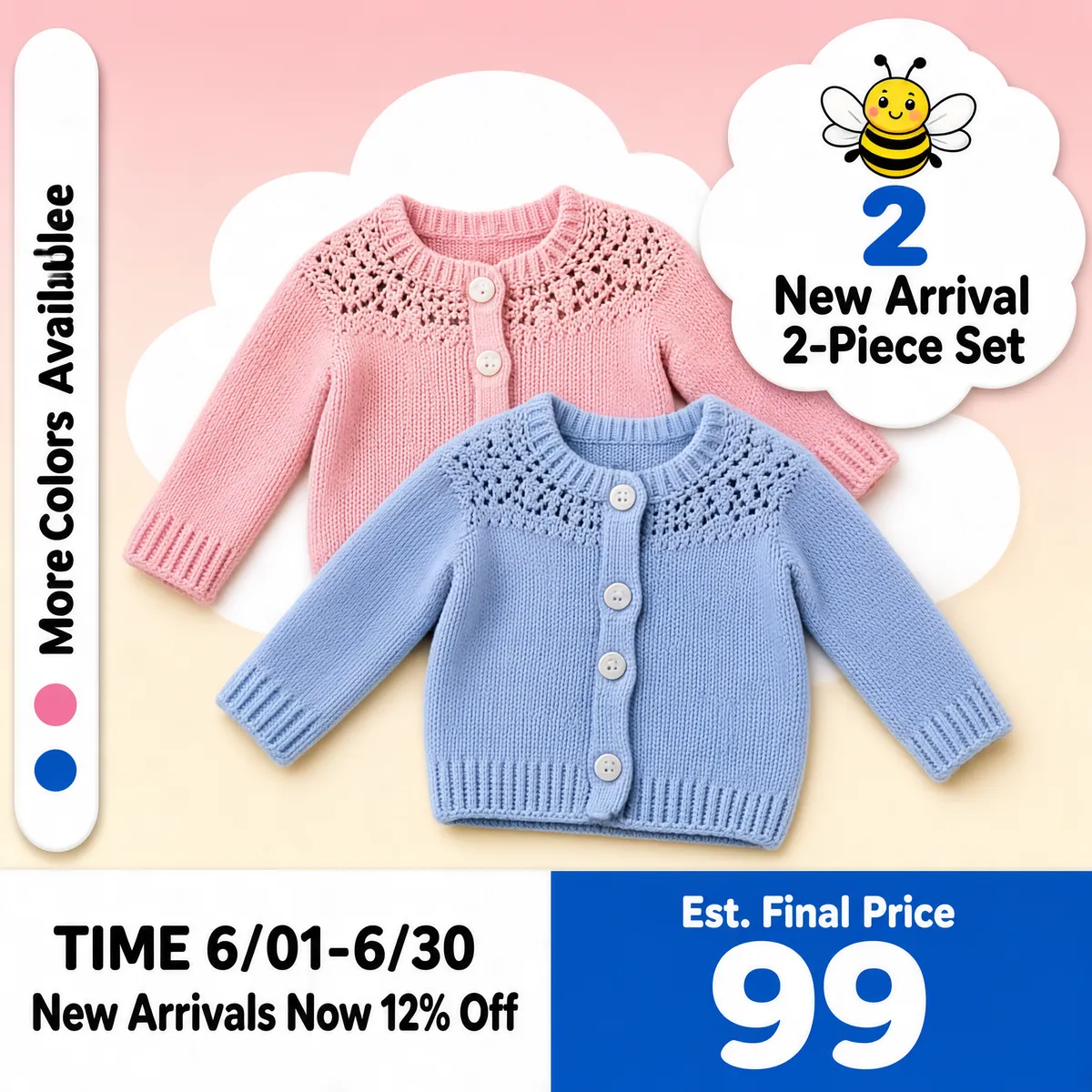 Baby Cardigan 2-Piece Set New Arrival Sale