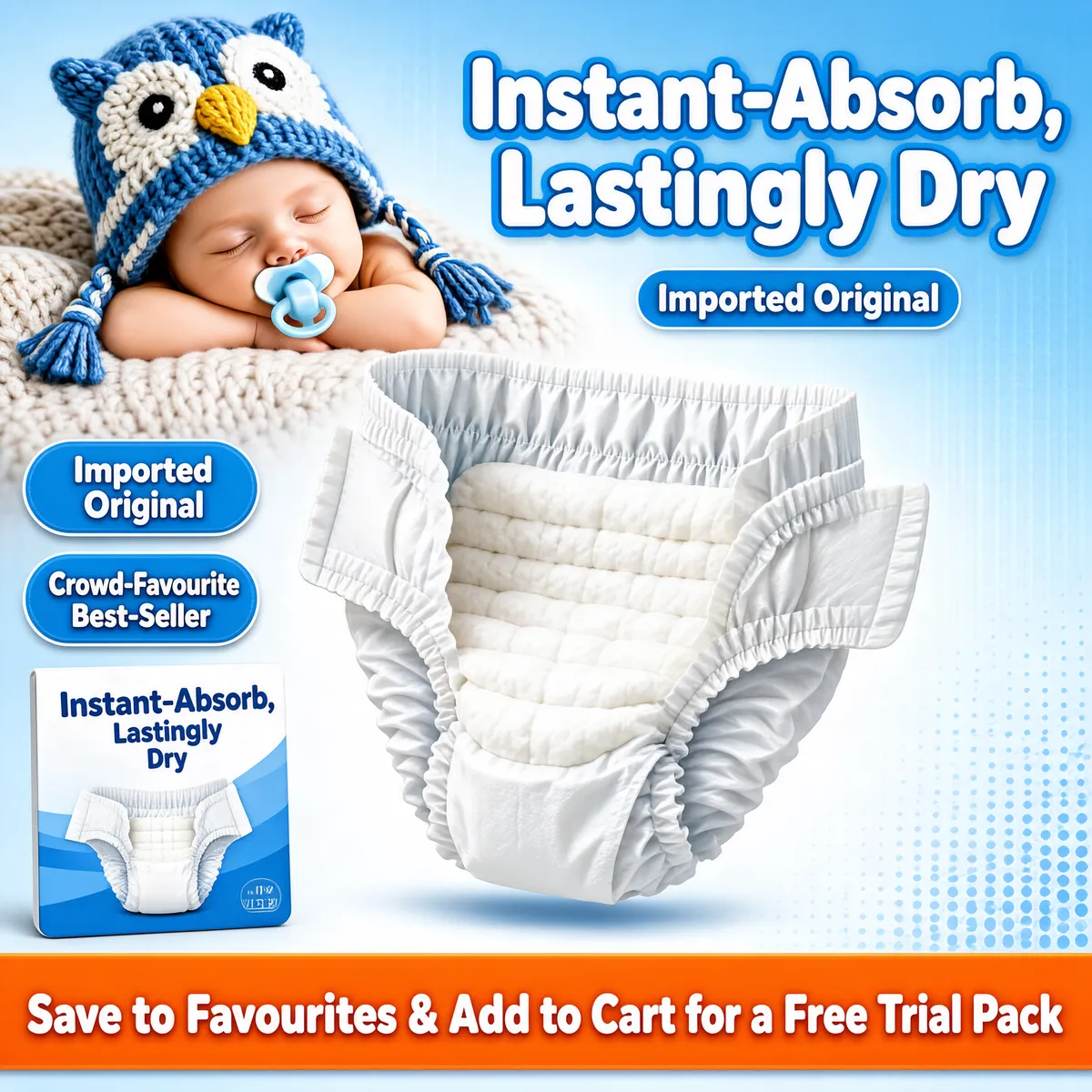 Instant-Absorb Baby Diapers