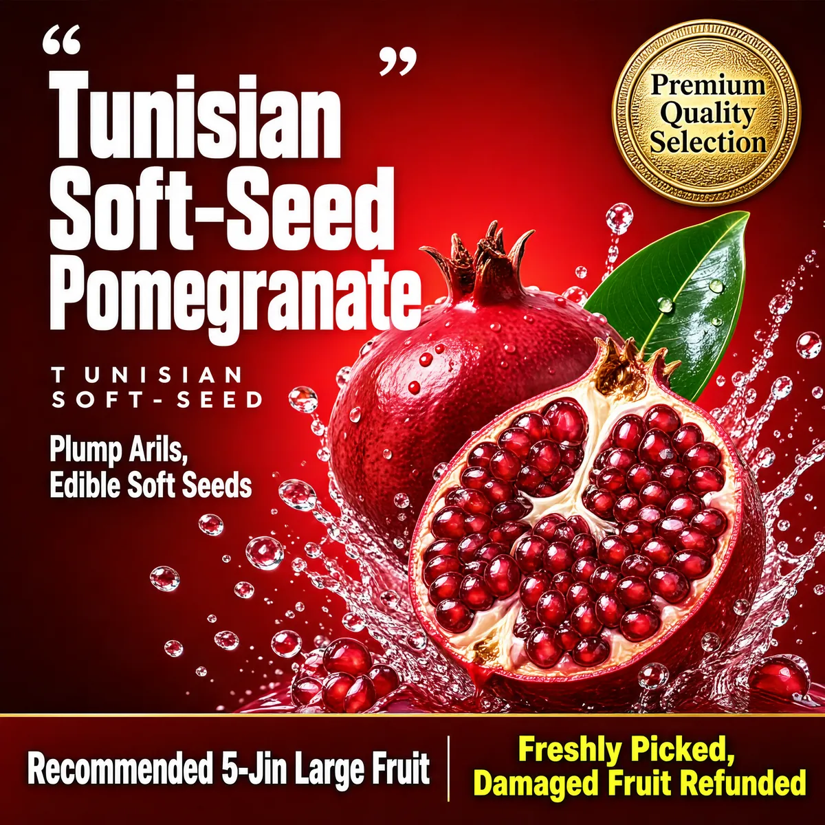 Juicy Tunisian Pomegranate Market Promo