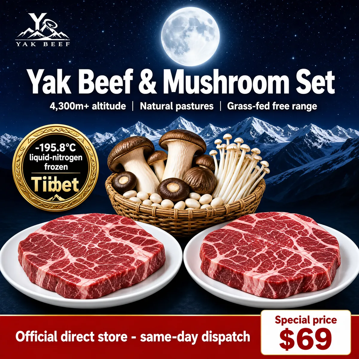 Yak Beef & Mushroom Set Premium Promo