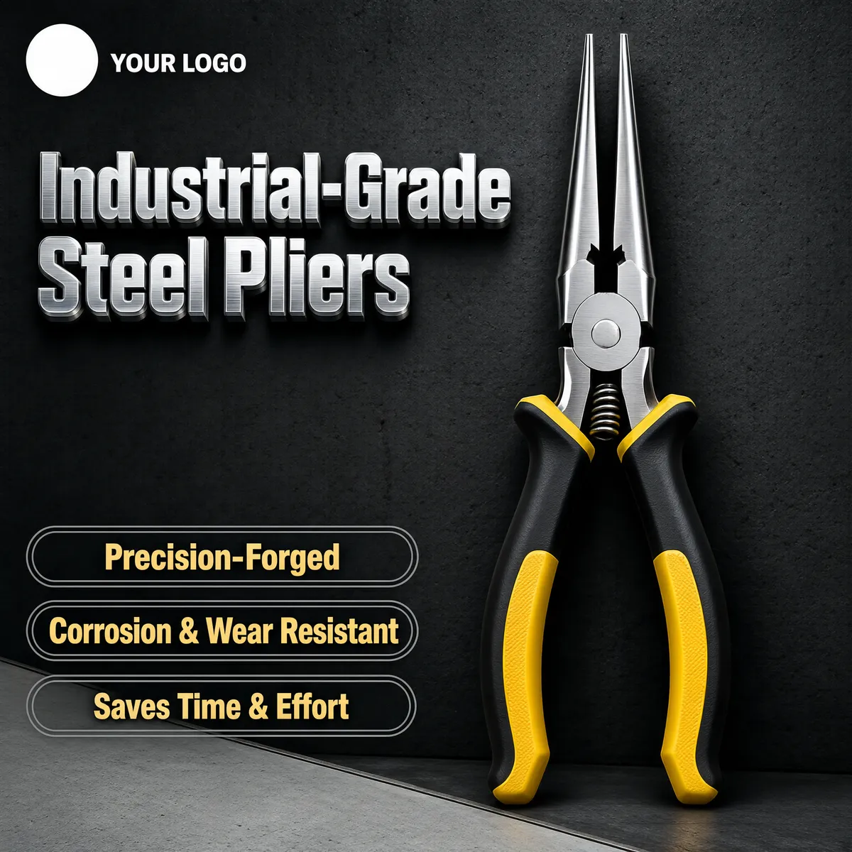 Industrial-Grade Steel Pliers