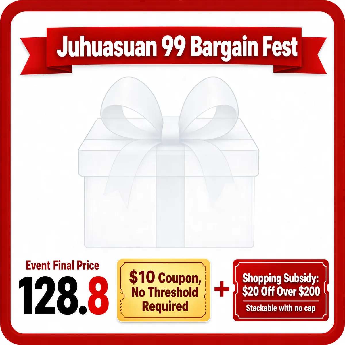 Juhuasuan 99 Bargain Fest Coupon Template
