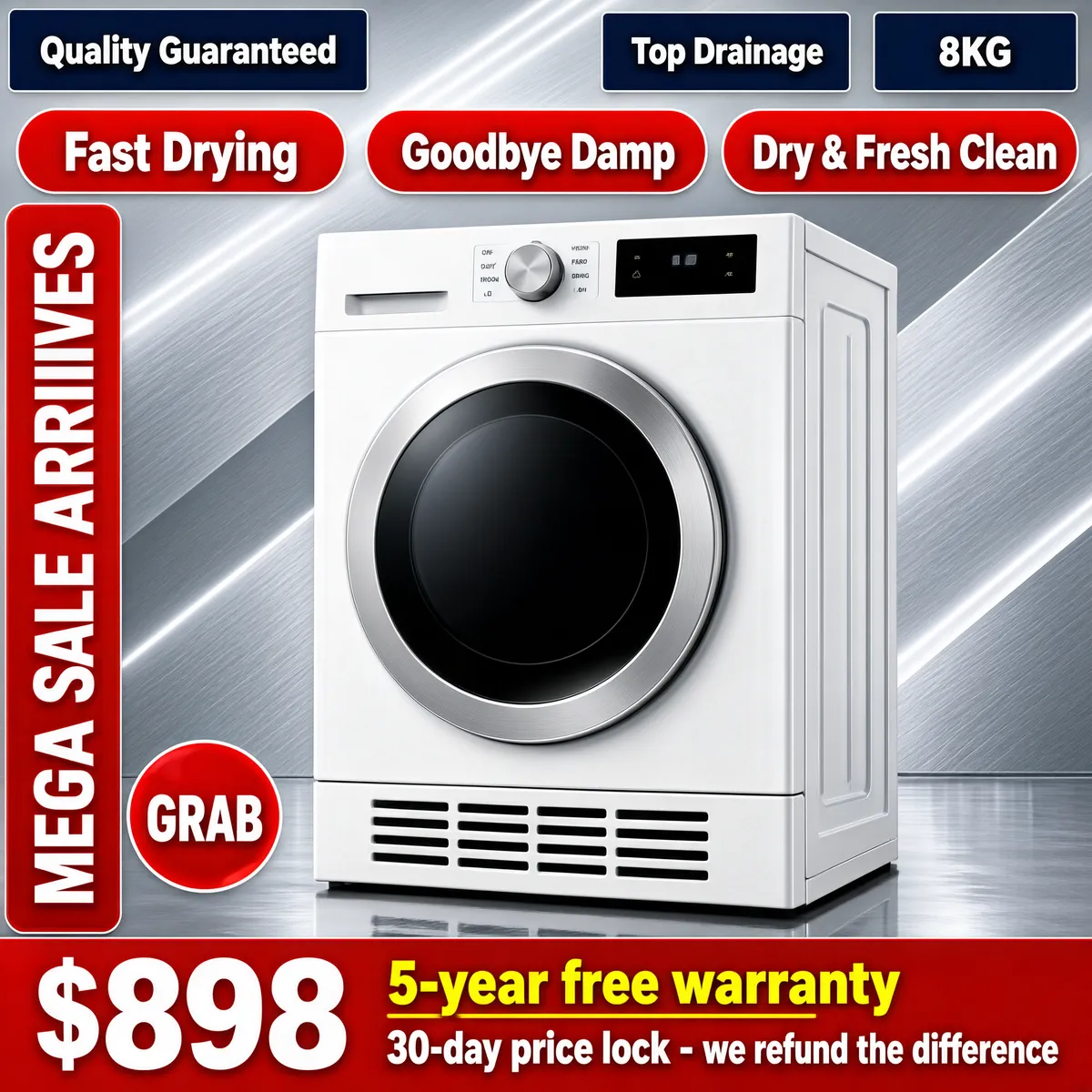 White Dryer Mega Sale Promo