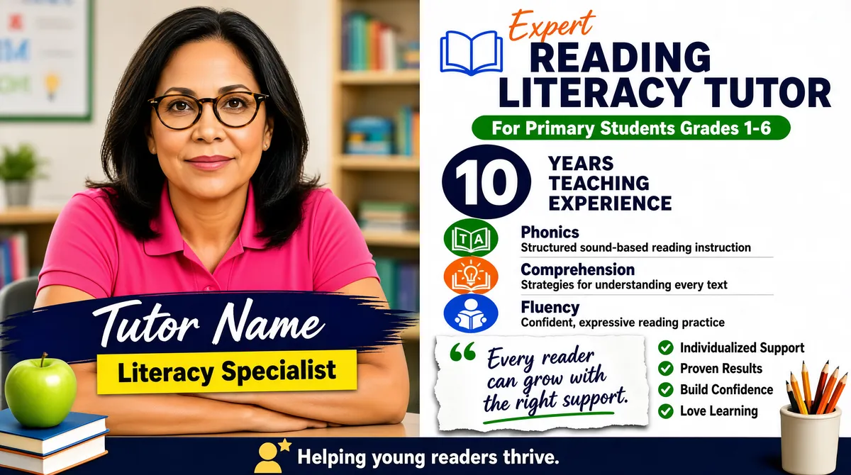 Professional Literacy Tutor Gig Cover