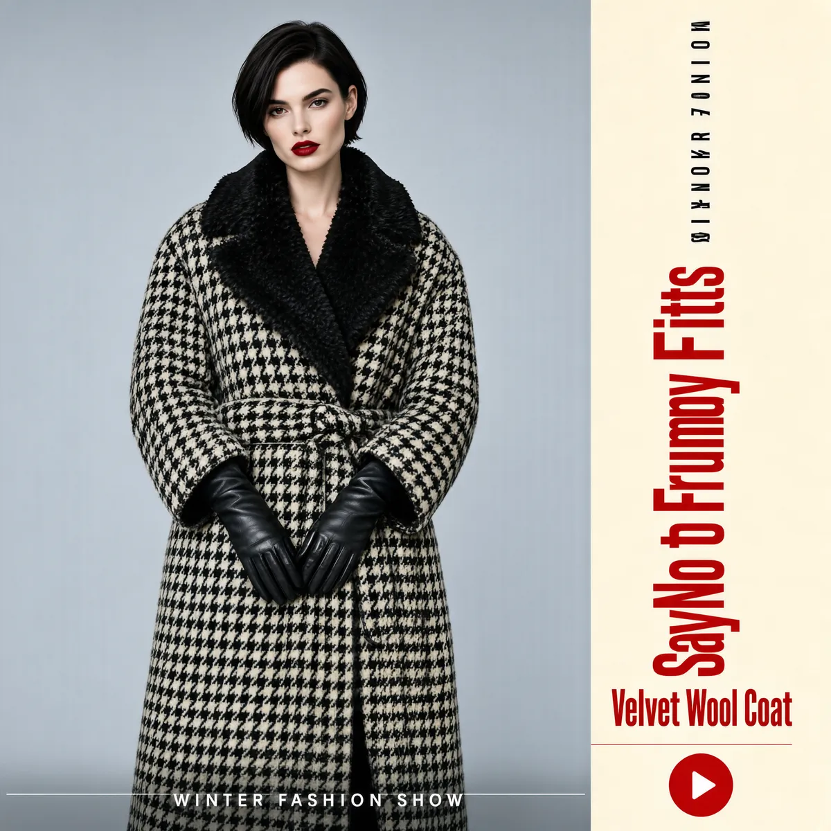Winter Fashion Editorial Coat Poster