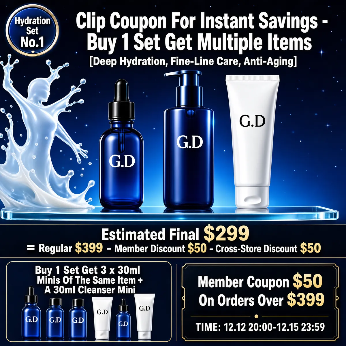 Midnight Hydration Skincare Set - 12.12 Exclusive Deal