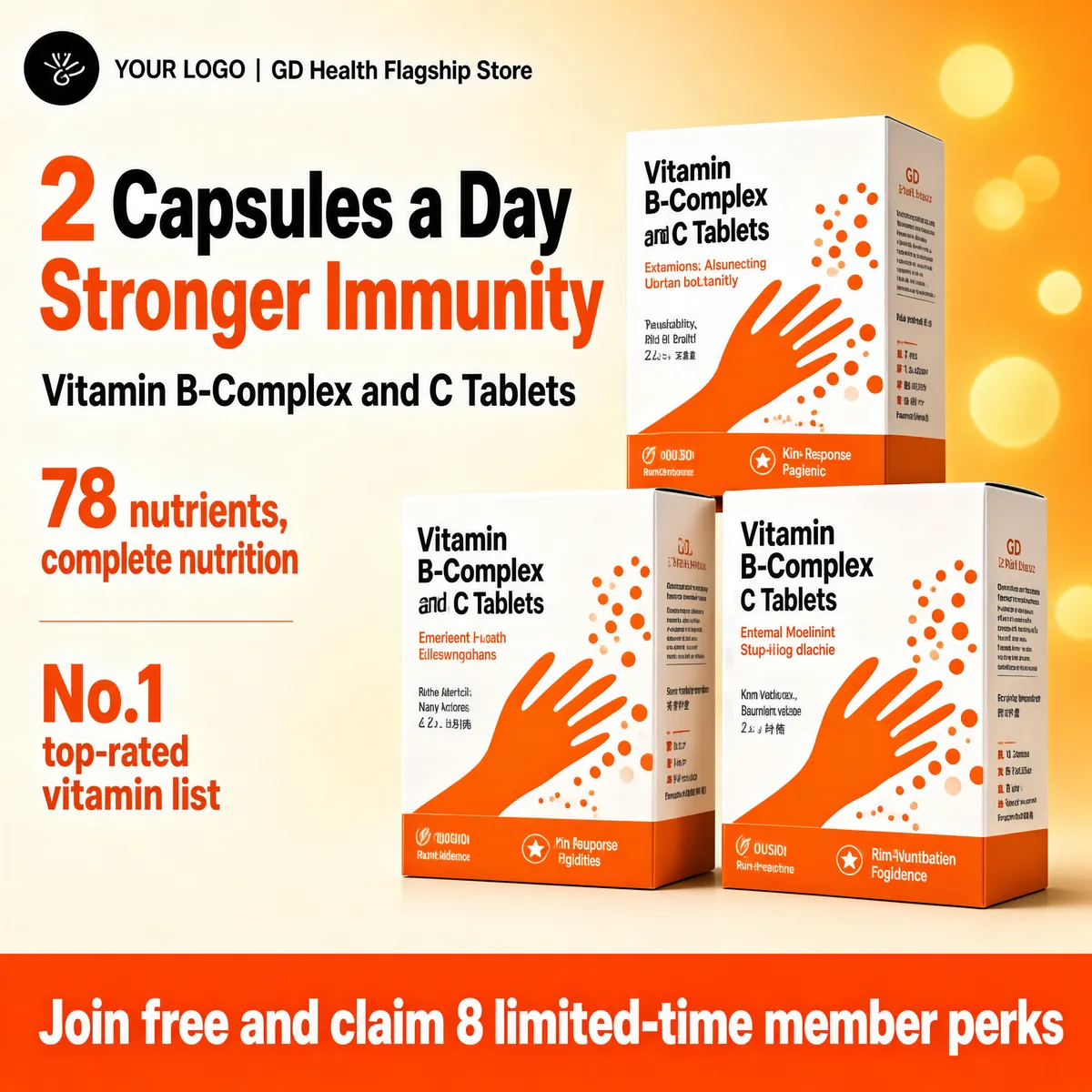 Stronger Immunity Vitamin B-Complex and C