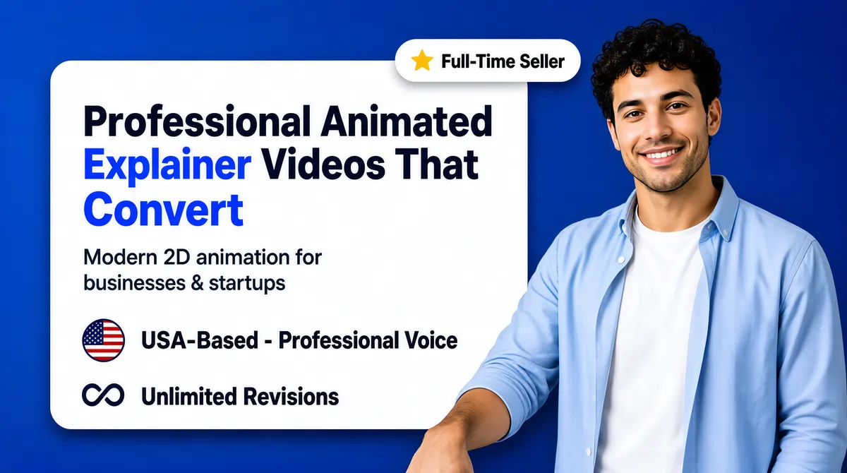 Professional Animated Explainer Video Gig Cover