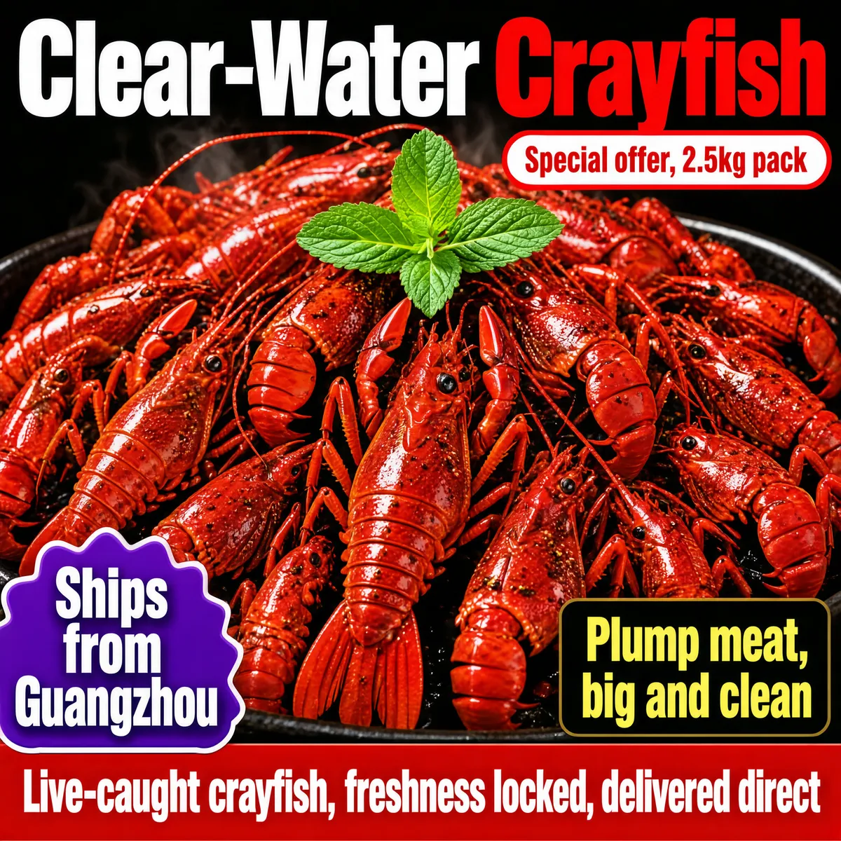 Clear-Water Crayfish Special Offer 2.5kg Pack
