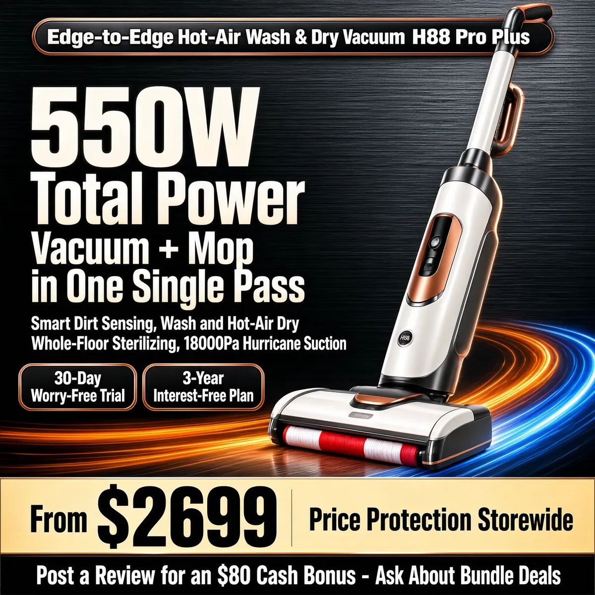H88 Pro Plus Wet-Dry Vacuum with Hot-Air Dry