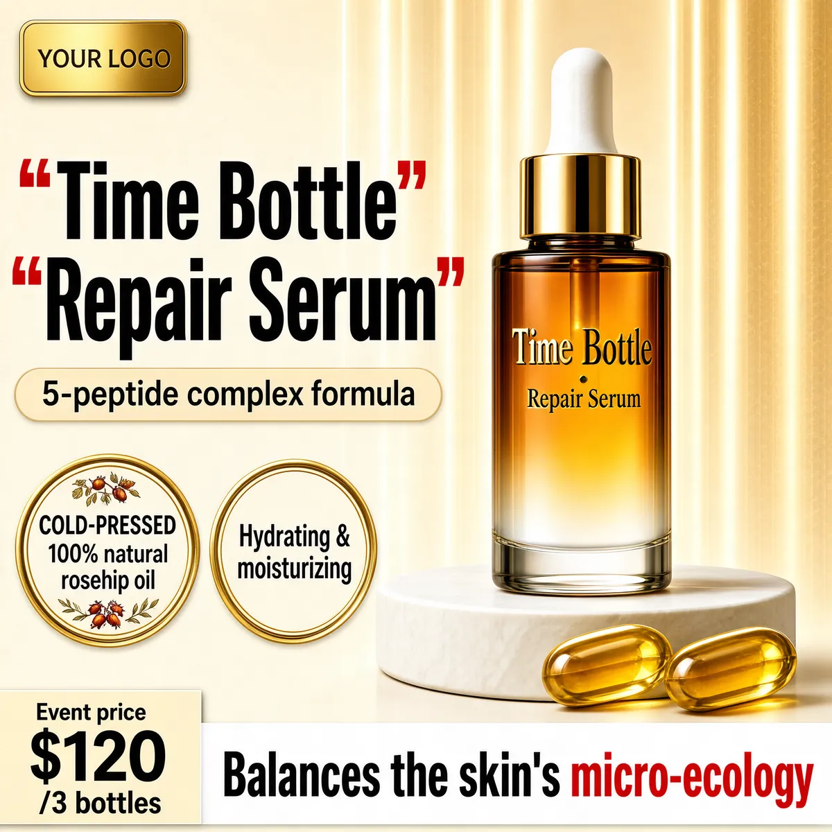 Time Bottle Repair Serum Premium Gold