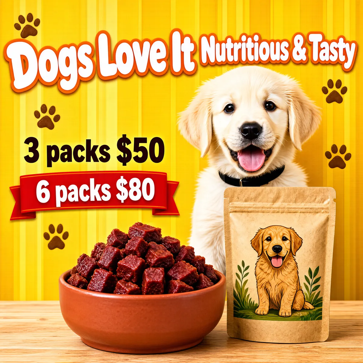 Happy Puppy Loves Nutritious Treats