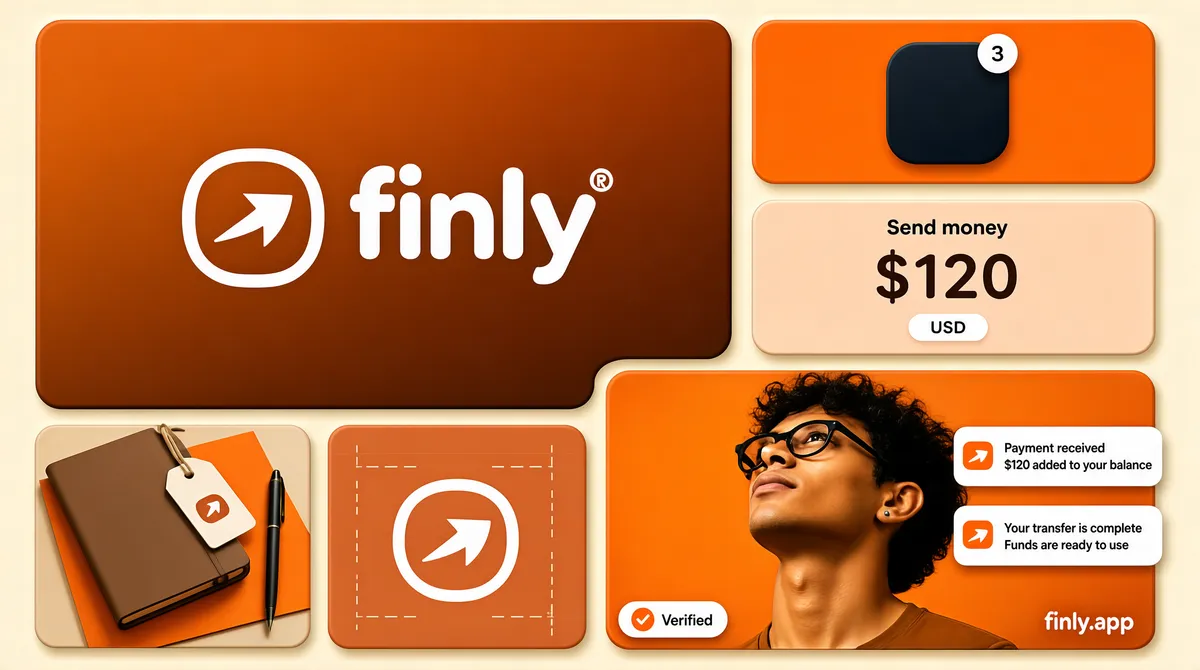 Fintech Orange Brand Moodboard Gig Cover