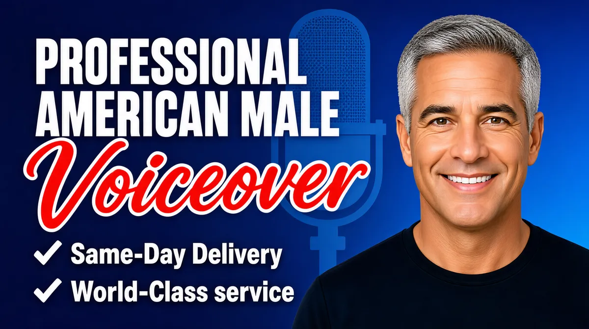 Professional American Male Voiceover Gig Cover