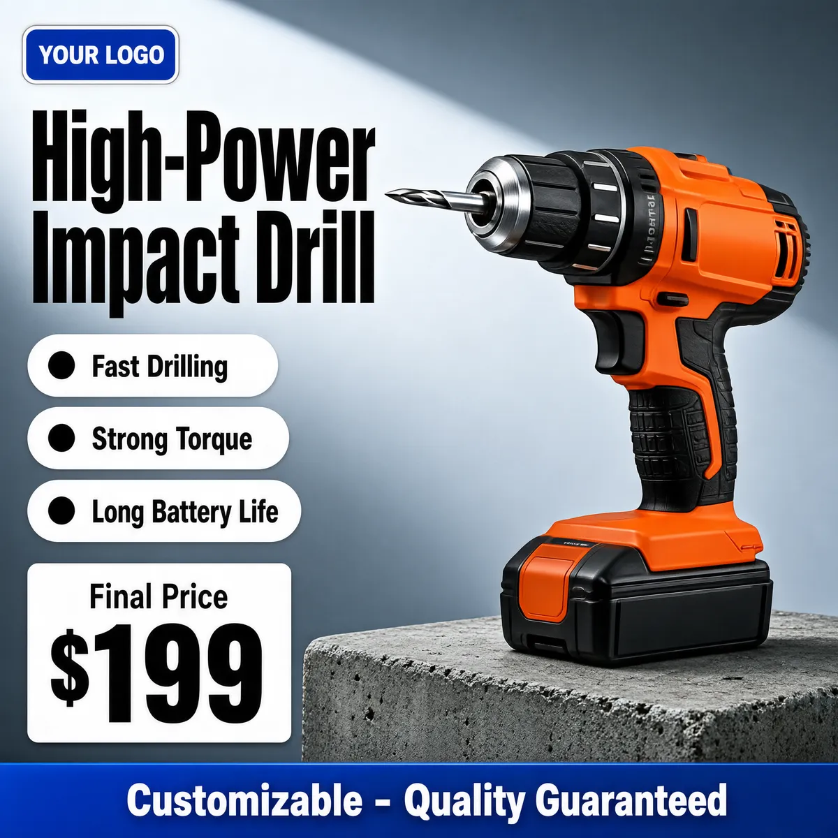 High-Power Impact Drill Product Showcase