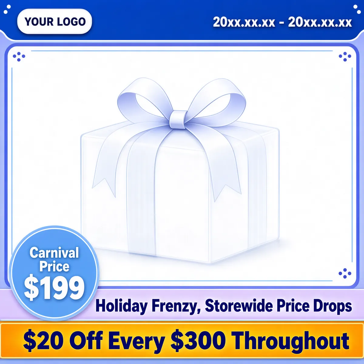 Holiday Sale Gift Box Template