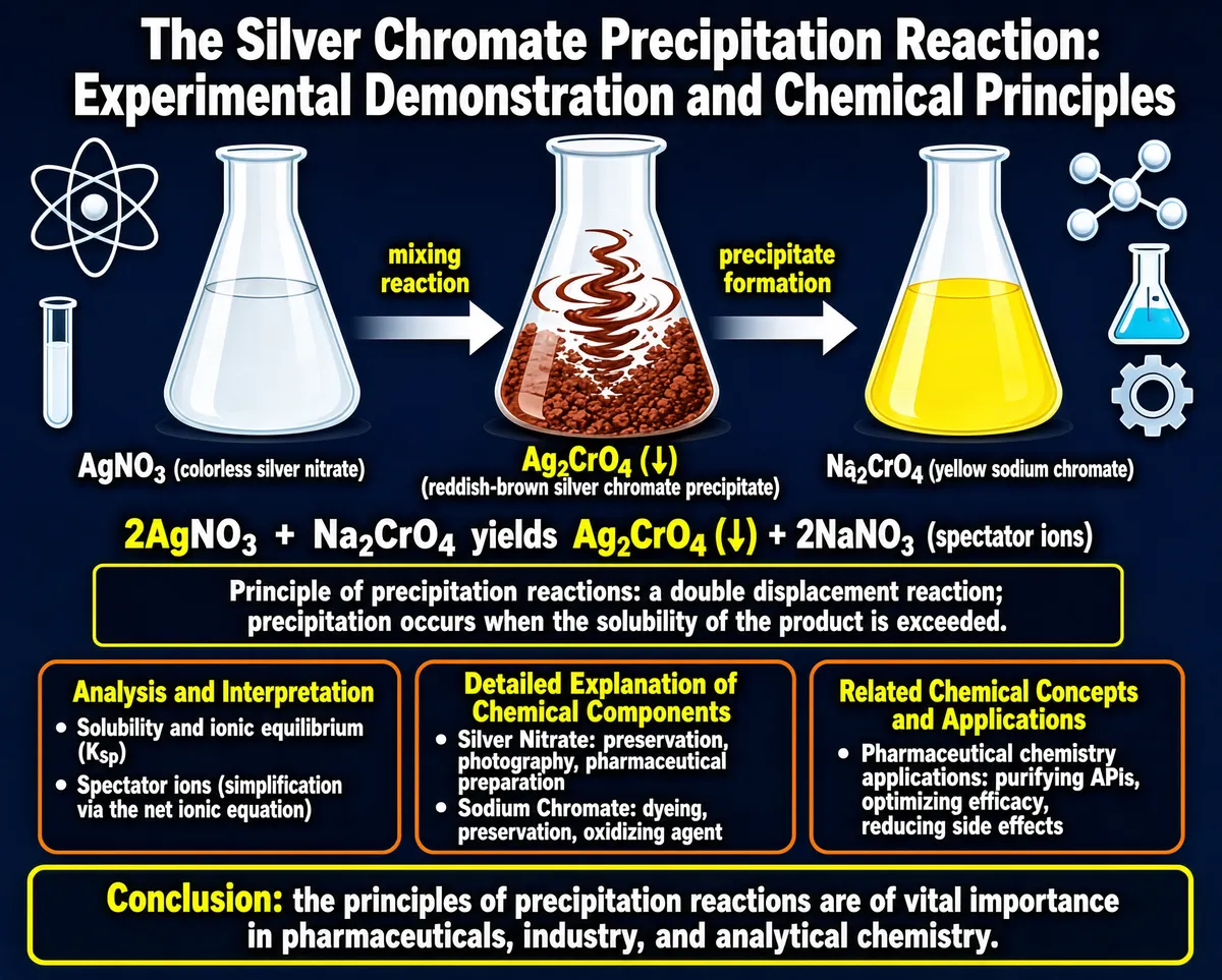 Silver Chromate Precipitation Reaction Infographic