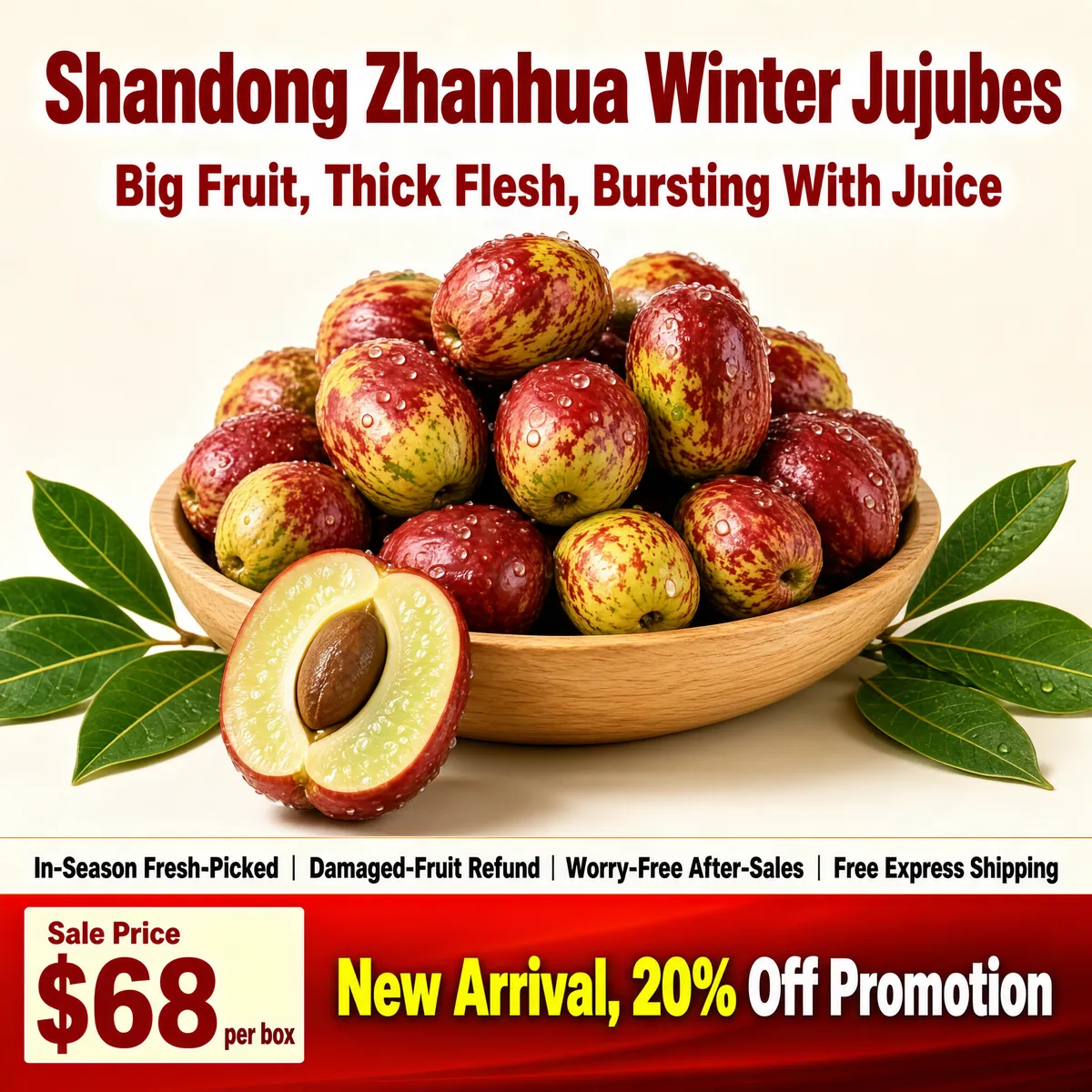 Shandong Zhanhua Winter Jujubes Fresh Sale