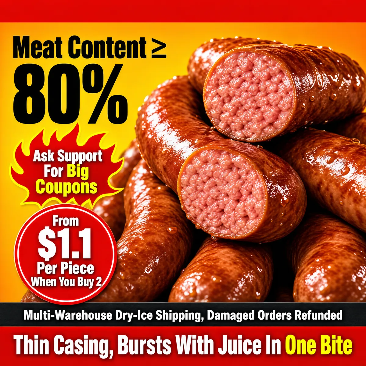 Juicy Sausage Meat Promo Poster