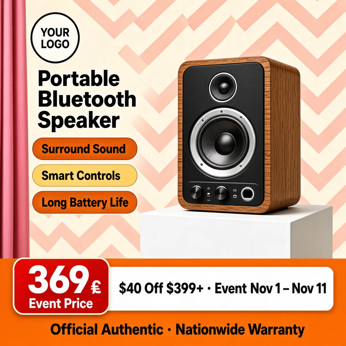 Portable Bluetooth Speaker Promo