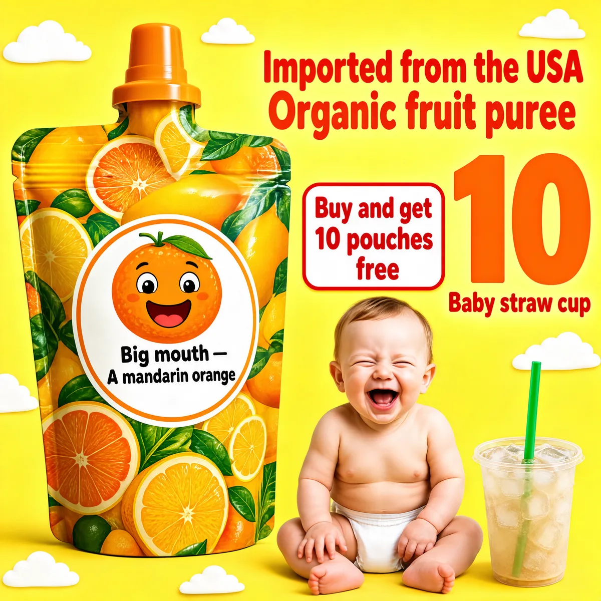 Organic Toddler Fruit Puree Promo