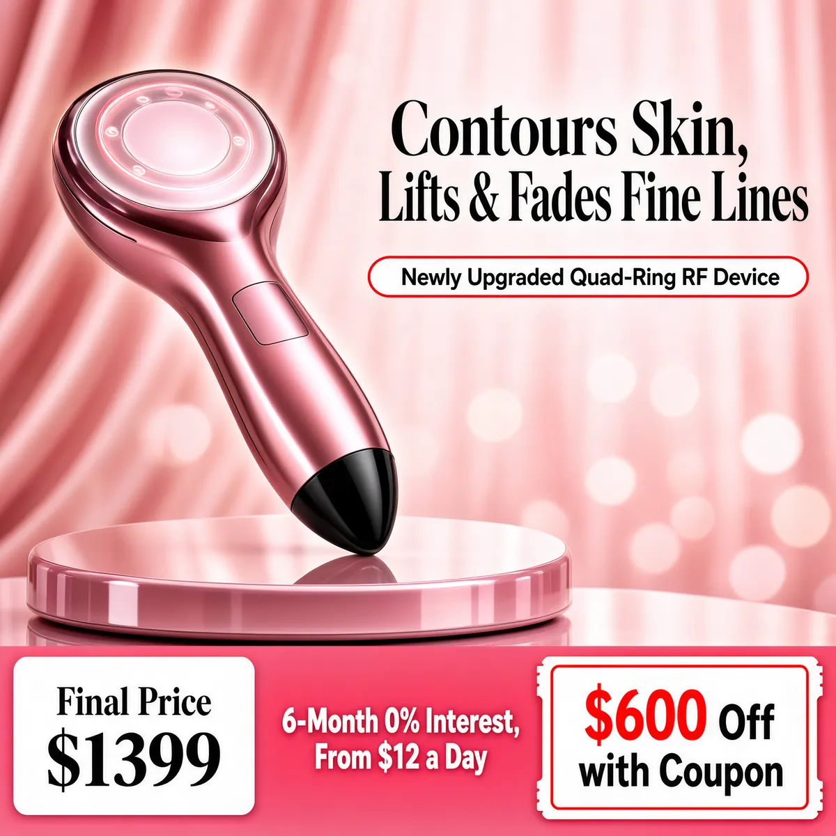 Rose Pink RF Beauty Device Sale