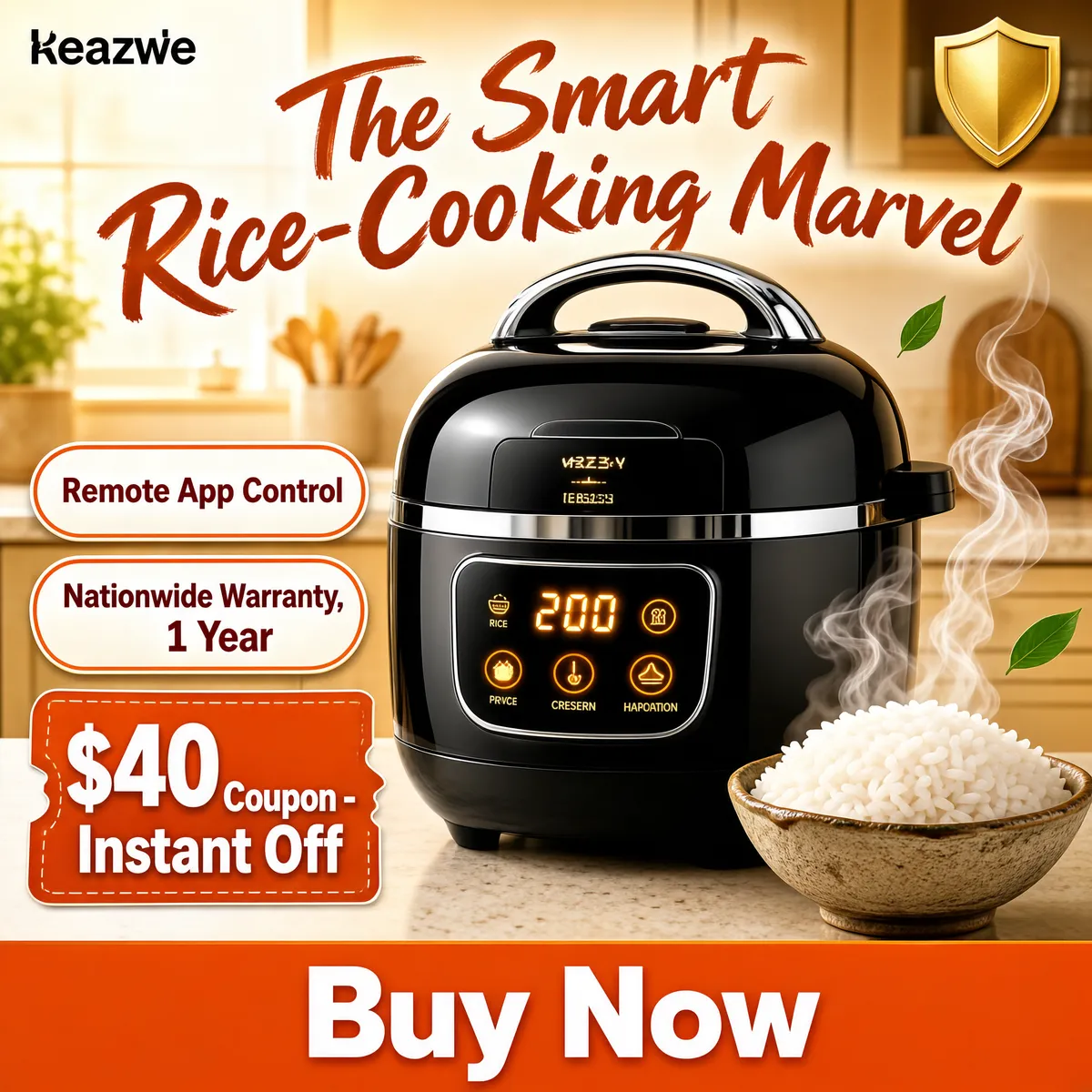 Smart Rice Cooker with App Control