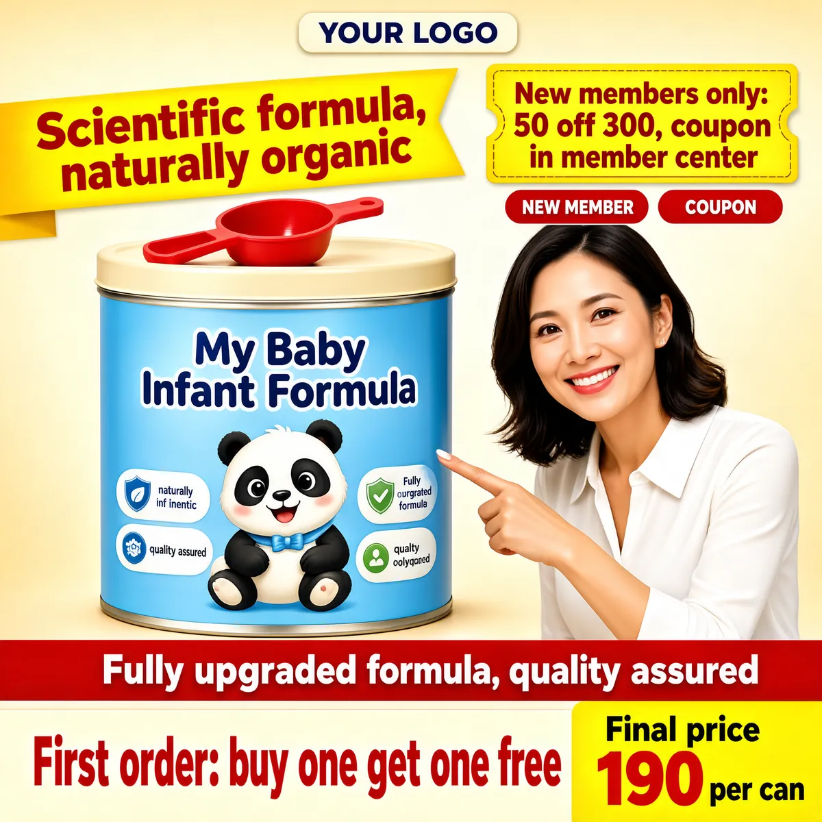 Infant Formula Promo with Friendly Presenter