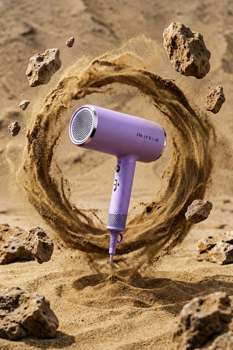 Lavender Hairdryer in Desert Sand Storm