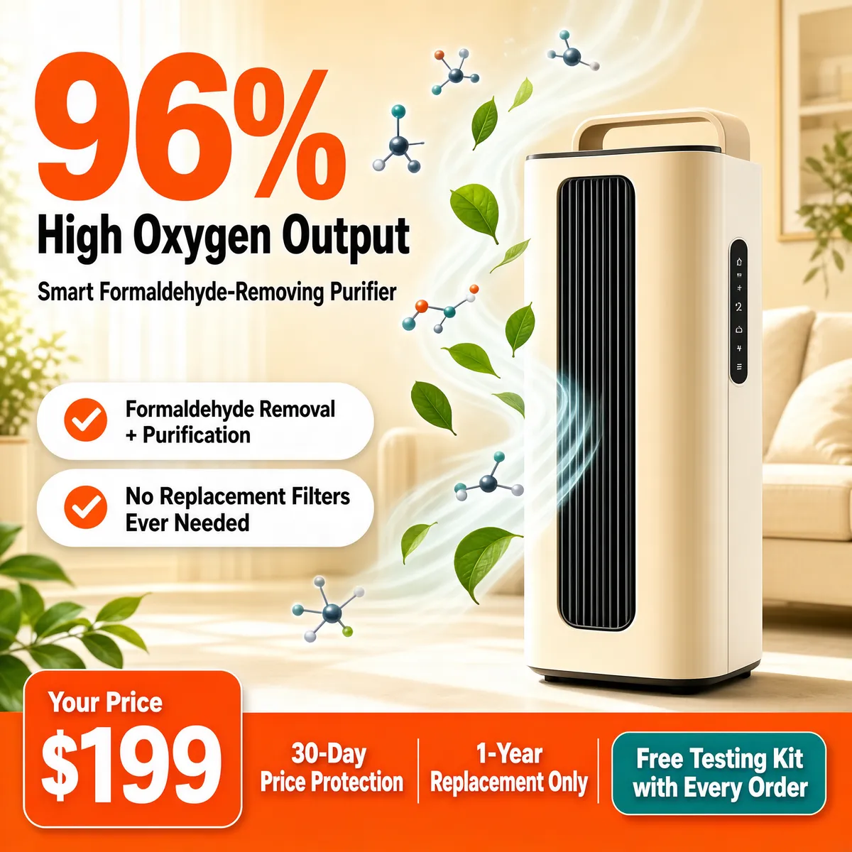 96% High Oxygen Air Purifier Sale