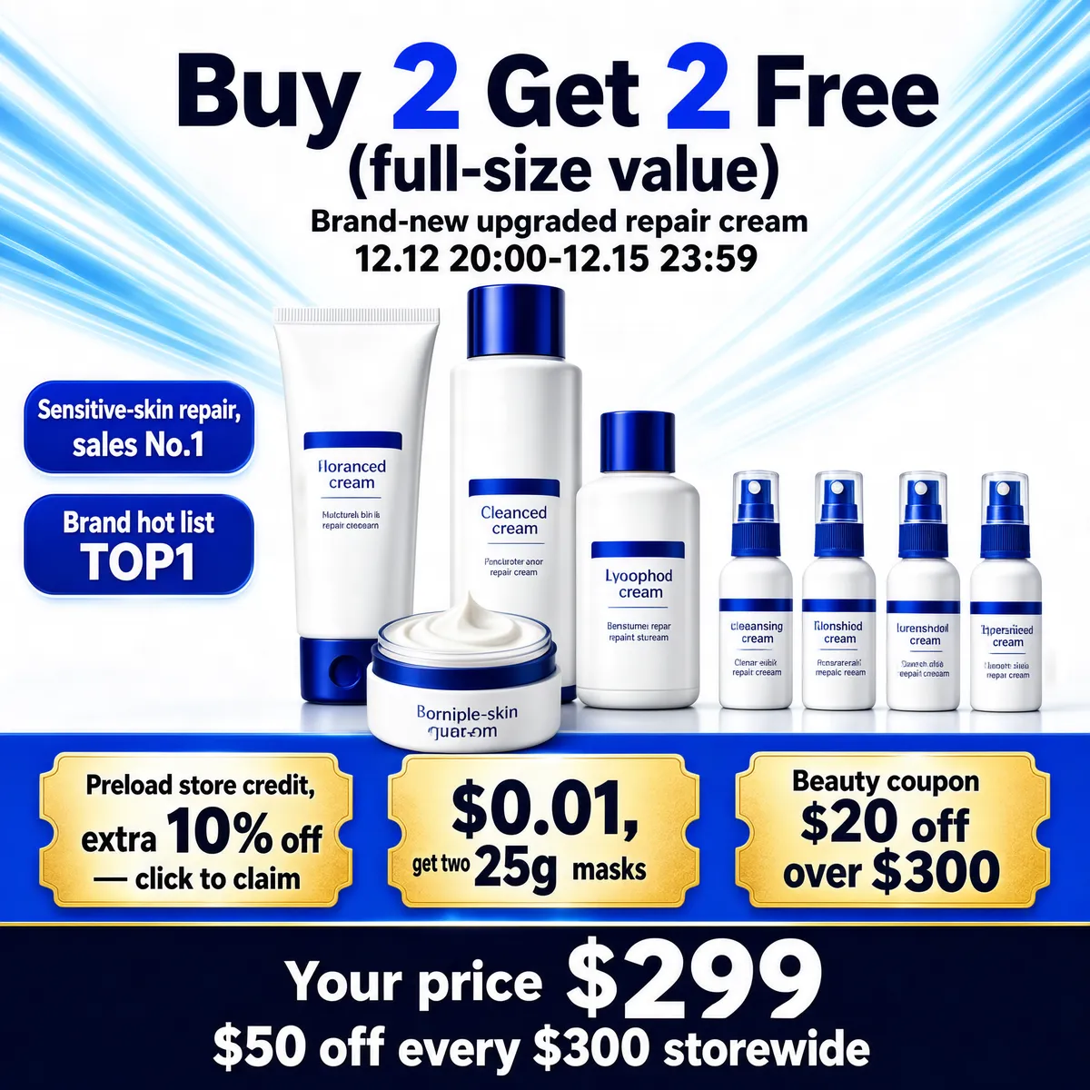 Premium Skincare Bundle Buy 2 Get 2 Free