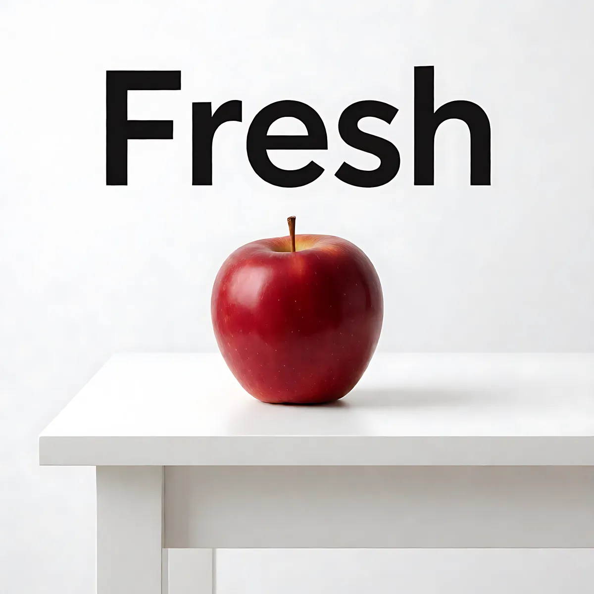 Fresh Red Apple on White