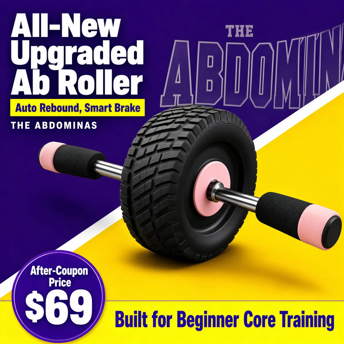 Upgraded Ab Roller with Smart Brake