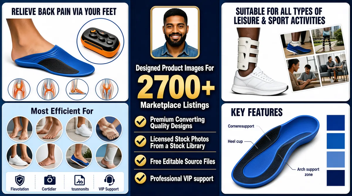 Premium Foot Insole E-Commerce Infographic