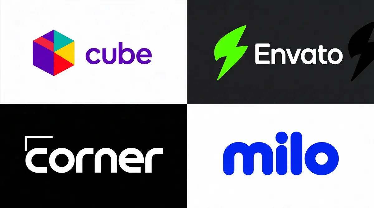 Minimal Logo Mockup Grid Showcase