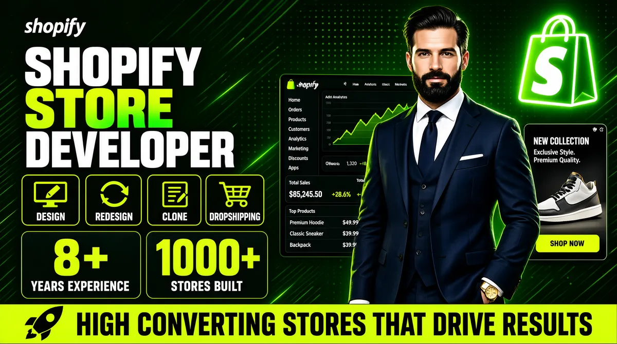 Shopify Store Developer Professional Gig Banner
