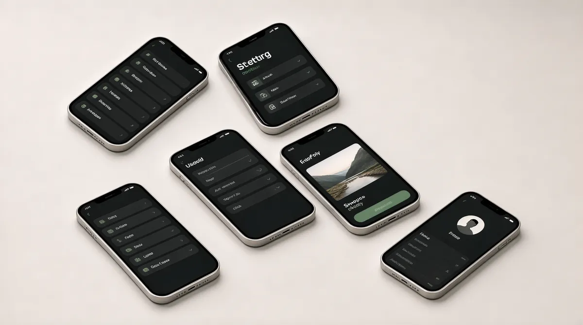 Minimal Phone Mockup Diagonal Mosaic