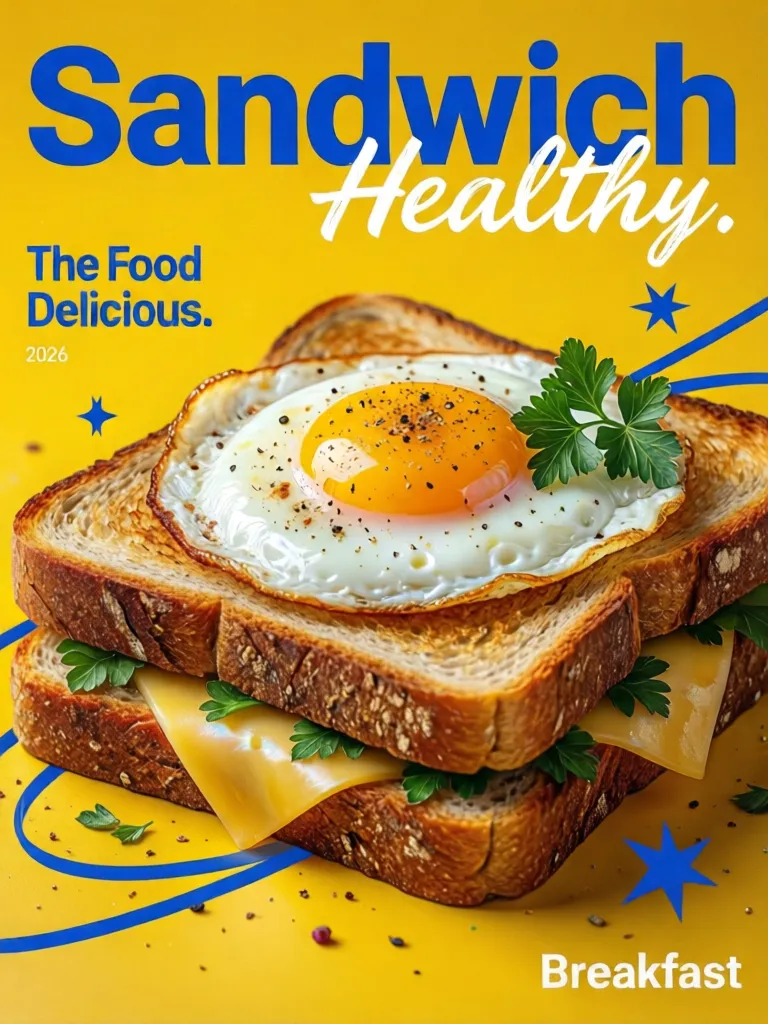 Retro Sandwich Breakfast Poster