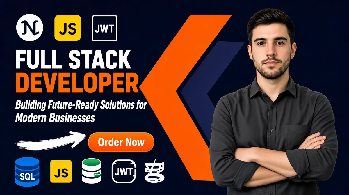 Full Stack Developer Fiverr Gig Cover Banner