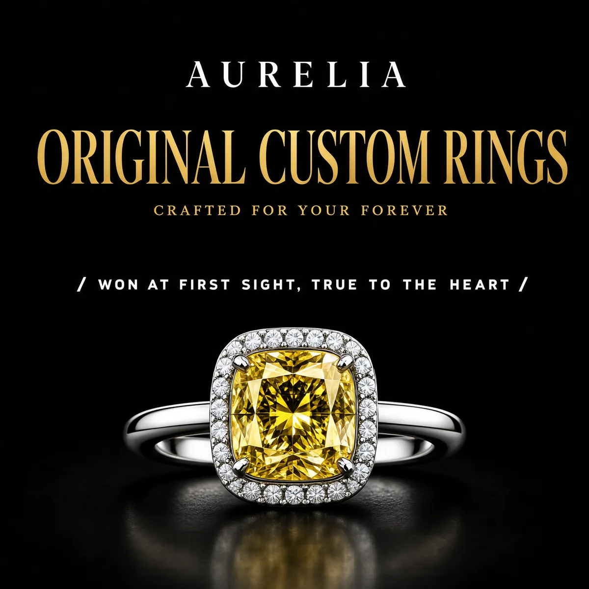 Luxury Yellow Diamond Ring E-Commerce Showcase